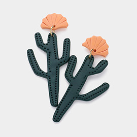 Cactus Polymer Clay Dangle Earrings