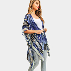 Tribal Patterned Cover Up Kimono Poncho
