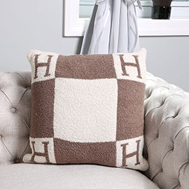 H Patterned Cushion Cover / Pillow Case
