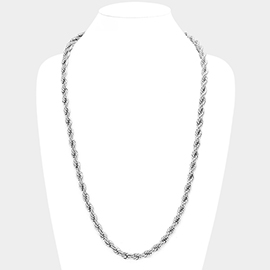 Stainless Steel 30 Inch 8mm Rope Chain Necklace