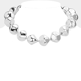 Abstract Chunky Metal Necklace