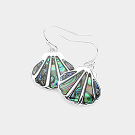 Abalone Sea Shell Dangle Earrings