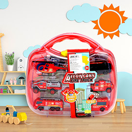 Fire Truck Toys Alloy Cars With Play Mat Building Play Set