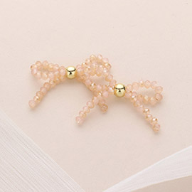 Faceted Beaded Bow Earrings