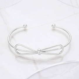 Metal Wire Bow Cuff Bracelet