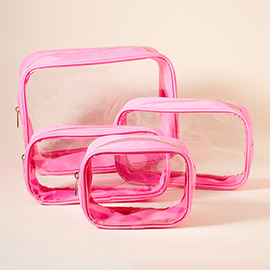 4PCS - Clear Transparent Cosmetic Pouch Bags