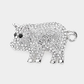 Stone Paved Pig Pin Brooch