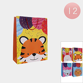 12PCS - Animal Balloon Printed Gift Bags